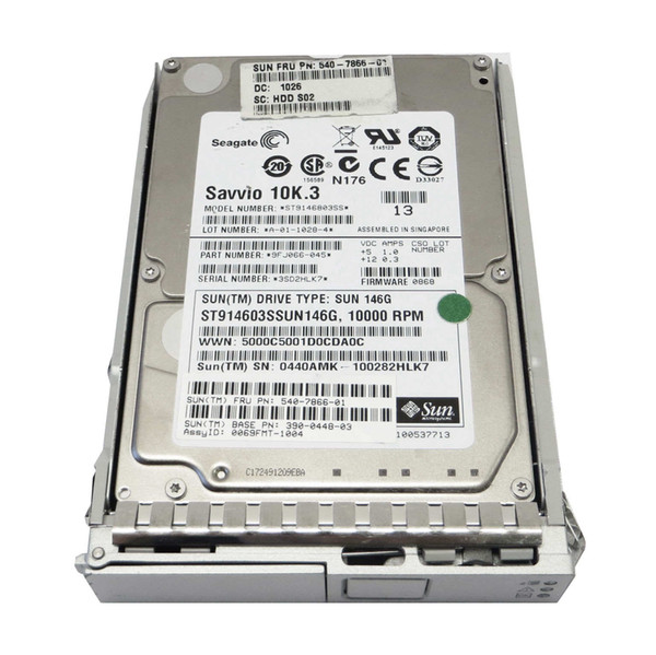 Original Sun Oracle 390-0448 146GB 10K SAS 2.5' hard disk for servers/computers/networking/storages