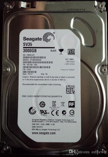 Internal HDD 3TB Hard Disk Drive Seagate 3000GB Hard Drive for Storage SATA 3 3000GB 3TB for Desktop Server CCTV Security Recorder DVR NVR