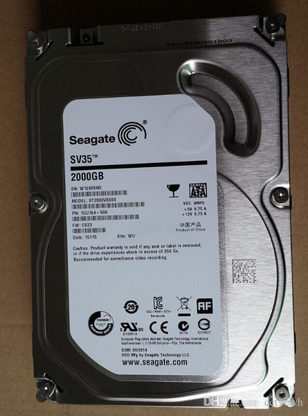 SATA HDD 2TB Hard Drive Seagate Hard Disks Storage 2000GB for Computer and PC Server and CCTV Security Recorder DVR NVR and Other recorder