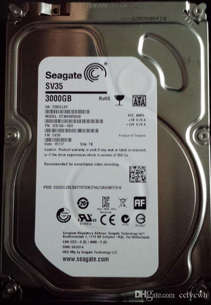 Seagate Hard Disk 3TB HDD 3000GB Hard Drive Memory for Storage SATA 3 for Desktop Server CCTV Security Recorder DVR NVR