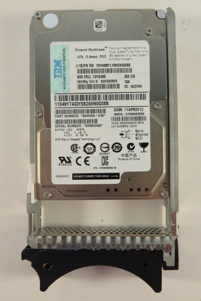 100% Hard Drives for IBM 1880 pSeries 74Y6496 74Y6486 300G 15K SAS 2.5