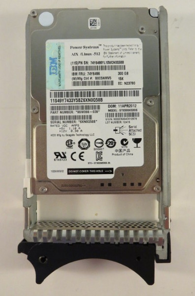 100% Hard Drives for IBM 1880 P 74Y6492 74Y6494 74Y6497 74Y6498 300G 15K SAS 2.5