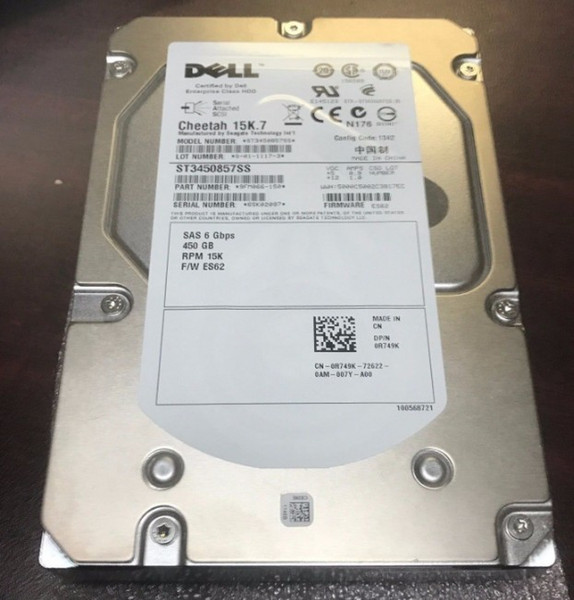 100% Hard Drives For DELL T871K ST9300603SS 300G 2.5 10000 /DELL R749K ST3450857SS 450G 15K SAS 3.5 15k7 6gb