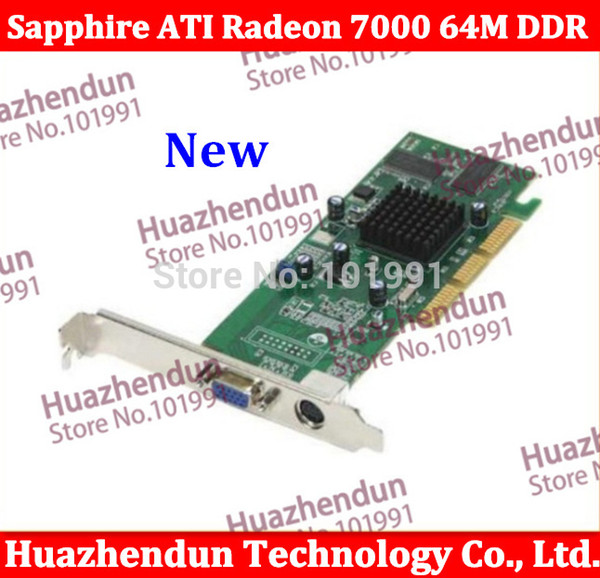 Wholesale- Best choice for low end AGP video card Brand New Sapphire ATI Radeon 7000 64M DDR VGA/TVO free shipping