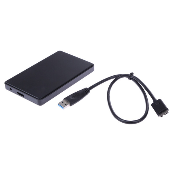 Black External SATA 2.5 Inch USB 3.0 HDD Hard Drive Enclosure Case Support 2TB Data Transfer Backup Tool For PC Computer