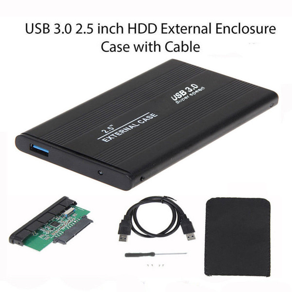 Aluminum alloy 2.5 Inch USB 3.0 SATA External Hard Driver Mobile Disk HDD Enclosure Disk Case With Retail Package