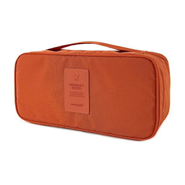 Travel Cosmetic Make Up Toiletry Holder Beauty Wash Organizer Storage Purse Bag Monopoly Pouch Orange