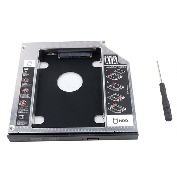 Aluminum Metal Material 12.7mm 2nd HDD Caddy SATA To SATA 2.5