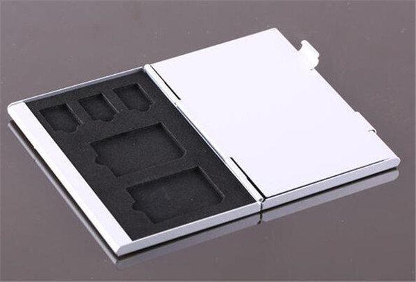 Metal Aluminum #K Micro SD TF MMC Memory Card Storage Box Protecter Case Holder