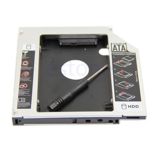 New Universal 12.7mm PATA IDE to 2nd SATA HDD Hard Drive Disk Caddy Module