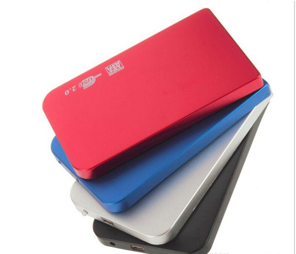 High quality 4 Color USB 2.0 HDD Hard Drive Disk HDD Enclosure External 2.5 Inch Sata HDD Case Box Super Slim Aluminum alloy Mobile Disk