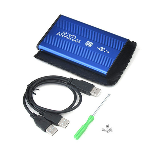 High Speed 2.5inch USB 2.0 HDD Case Hard Drive SATA External Enclosure Box for PC Computer Laptop Notebook QJY99