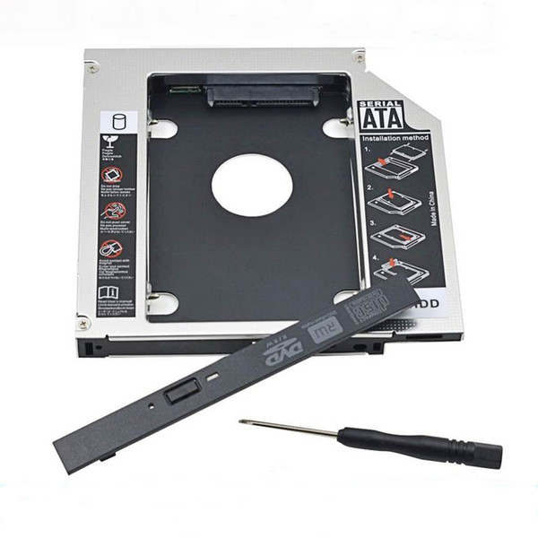 Universal Aluminum SATA to SATA 3.0 2nd HDD Caddy 9.5mm for 2.5