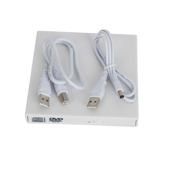 External USB DVD Combo CD-ROM Burner Drive White