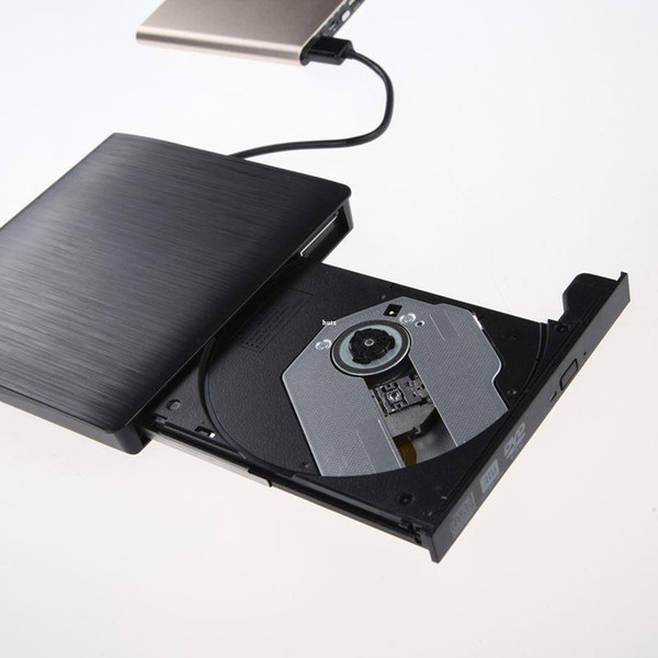 Freeshiping Portable Removable optical Drive Boxes Slim USB2.0 SATA Drive Kit external drive to the computer for Desktop Notebook PC CD-ROM