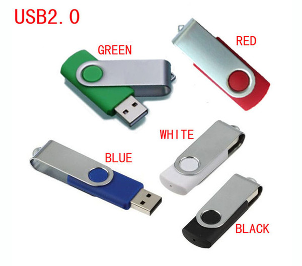 10 Piece Metal Rotatable Capacity Enough U Disk 4GB USB2.0 Flash Disk Metal Rotatable USB Flash Drives 8GB