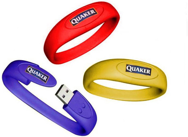 10 Piece 4GB 8GB No Logo Silica gel Bracelet USB Flash Drives Brand New PVC Silica gel Bracelet U Disk USB2.0