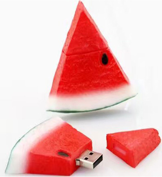 10 Piece 4GB 8GB PVC USB2.0 No logo watermelon USB Drives Fruit Capacity Enough U Disk USB Flash Drive New Key Fruit USB Key