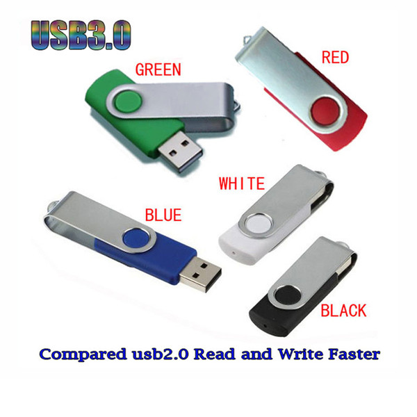 10 Piece USB3.0 High speed 16GB 32GB Metal Rotatable Capacity Enough U Disk USB3.0 Flash Disk Metal Whirl USB Flash Drives