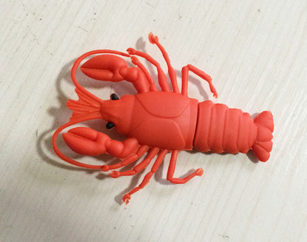 10 Piece 16GB 32GB PVC Big Lobster USB Flash Drives Brand New Cartoon Lobster U Disk USB3.0