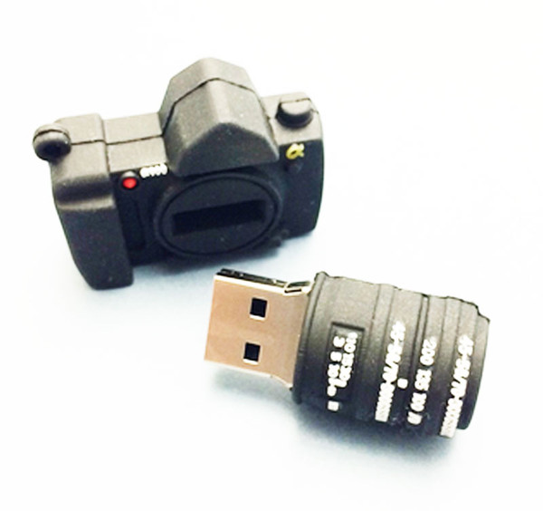 10 Piece 4GB 8GB No Logo PVC Camera USB Flash Drives Brand New Plastic Mini Cartoon Camera U Disk USB2.0