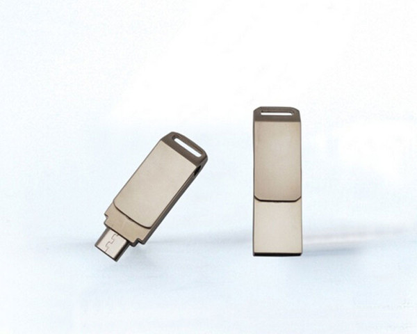 10 Piece 8GB 16GB Mini Metal OTG Rotatable Capacity Enough U Disk USB2.0 Mobile phone U Disk Metal Whirl Cellphone USB Flash Drives