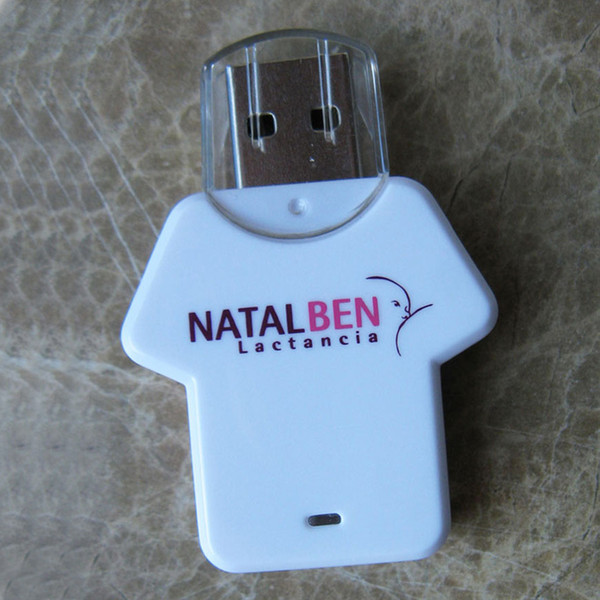 10 Piece 4GB 8GB No Logo Mini Plastic Clothes USB Drives Brand New ABS Plastic Short sleeve USB Flash Disk USB2.0