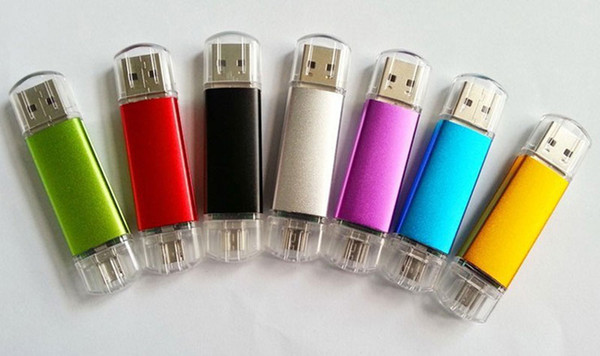 10 Piece 8GB 16GB Metal OTG Color Capacity Enough U Disk USB2.0 Mobile phone U Disk Metal Colour Cellphone USB Flash Drives V8