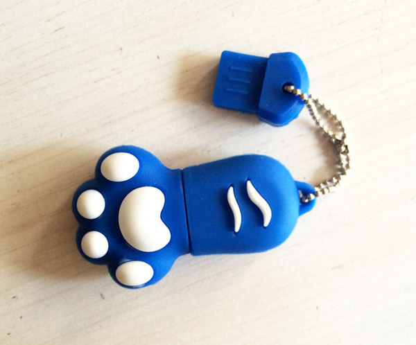 10 Piece 4GB 8GB PVC Mini Cat paw USB Flash Drives Brand New Cartoon Cat is paw U Disk USB2.0