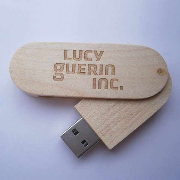 10 Piece 16GB 32GB No Logo Wood Rotatable USB Drives Capacity Enough U Disk USB3.0 Environmental protection rotate USB Flash Drives