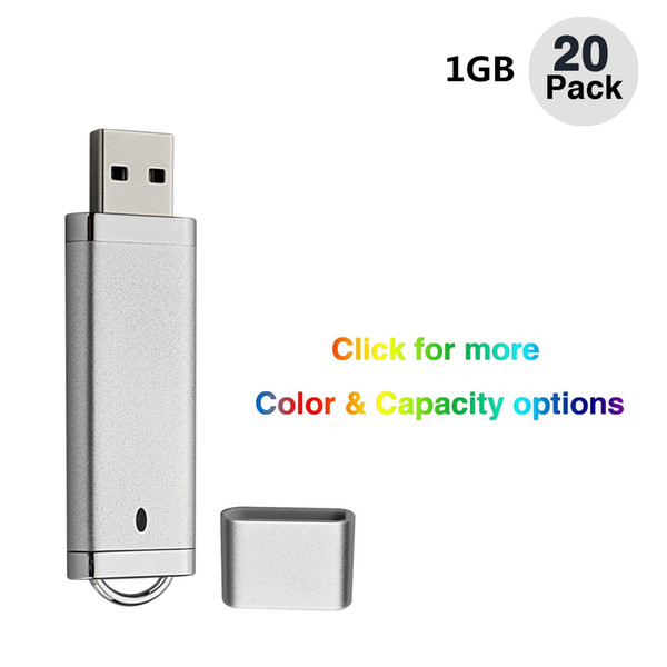 20 Pack Silver Lighter Model 64MB-32GB USB 2.0 Flash Drives Flash Pen Drives Memory Stick for Computer Laptop Thumb Storage LED Indicator