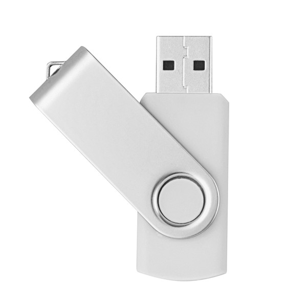 J_boxing 2PCS White 32GB USB 2.0 Flash Drives Rotating Swivel Thumb Pen Drive 32gb Folding Memory Stick for Computer Laptop Macbook Tablet