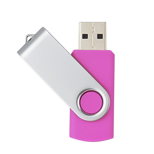 J_boxing 2PCS Pink 32GB USB 2.0 Flash Drives Rotating Swivel Thumb Pen Drive 32gb Folding Memory Stick for Computer Laptop Macbook Tablet