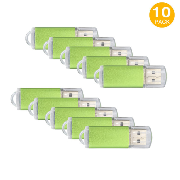 Bulk 10pcs 32GB Rectangle USB 2.0 Flash Drives Flash Memory Stick Thumb Storage Pendrives Promotion Gifts Colorful for Computer Laptop Mac