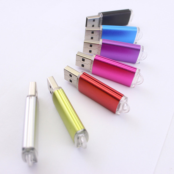 Free Personality Engrave Logo 100PCS 128MB/256MB/512MB/1GB/2GB/4GB/8GB/16GB Metal Stick USB Flash Memory Drive 2.0 Simple Type True Capacity