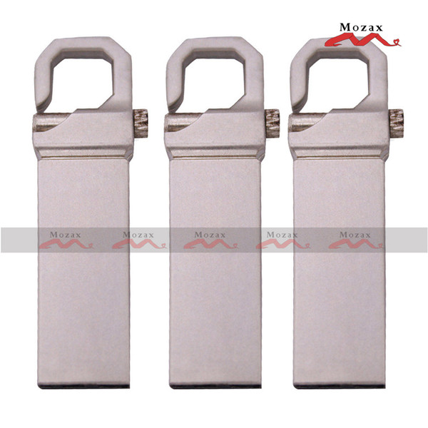 Free Laser Engraved Logo 10PCS 128MB/256MB/512MB/1GB/2GB/4GB/8GB/16GB Metal Key Stick USB Flash Drive Memory Flash Pendrive 2.0