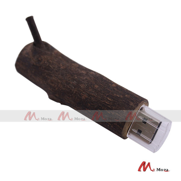 10PCS 128MB/256MB/512MB/1GB/2GB/4GB/8GB/16GB Wood Twig USB Flash Drive 2.0 100% Real Storage Memory Thumb Stick with Cap