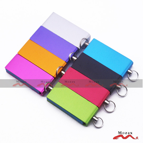 Free Laser Engraved Logo 10PCS 128MB/256MB/512MB/1GB/2GB/4GB/8GB/16GB Swivel Metal USB Drive Mini Memory Flash Pendrive Sticks Real Capacity