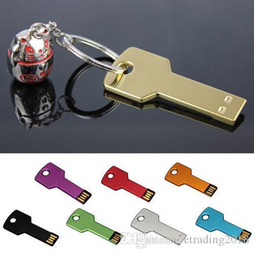 4GB 8GB 32GB 64GB Key Pen Drive memoria flash USB Memory Metal llavero U disco