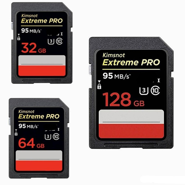 Hot sell New Kimsnot Extreme PRO 32GB 64GB 128GB Flash Memory Card Class 10 SDXC SD Card 633x C10 95MB/s UHS-1/U3