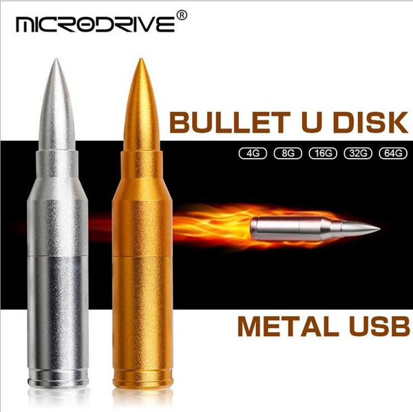 1pcs Bullet u disk mental USB 2.0 High speed beautiful color USB Flash Memory Stick Storage Drive 8gb 32gb 16gb