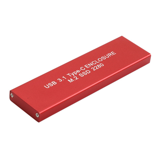 MagiDeal USB 3.1 Type C to M.2 NGFF Adapter SSD Hard Disk Mobile Drive 120GB Red