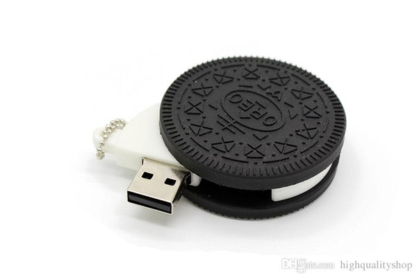 cartoon Oreo Biscuits model usb2.0 4GB 8GB 16GB 32GB 64GB 128GB pen drive USB Flash Drive creative gifty Stick Pendrive Free Shipping