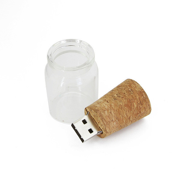 Wish Bottle USB 2.0 Enough Memory Stick Flash Pen Drive Wishing Bottle Gift USB Flash Drive Drift Bottle 2GB 4GB 8GB 16GB 32GB 64GB