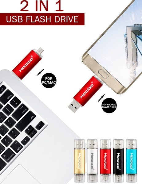 Kleurrijke OTG USB Flash Memory Stick 16 32GB Pendrive 4 6 64 U Disk USB flash Drive Voor Computer/Android Telefoon