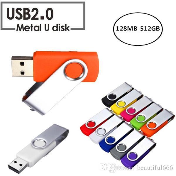 New Real Capacity Swivel 16GB-128GB USB 2.0 Flash Memory Stick Pen Drive Storage Thumb U Disk