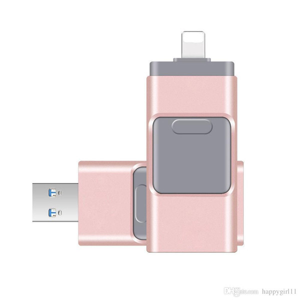 pink 32GB USB Flash Drive U Disk Memory Stick for Apple iPhone 5 5S 6 6s plus iPad OTG Pendrive For Andriod iOS PC U03