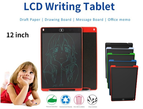 NEW 12 inch LCD Writing Tablet Touch Pad Office Electronic Board Magnetic Fridge Message Stylus Kids Birthday Christmas Day Gifts