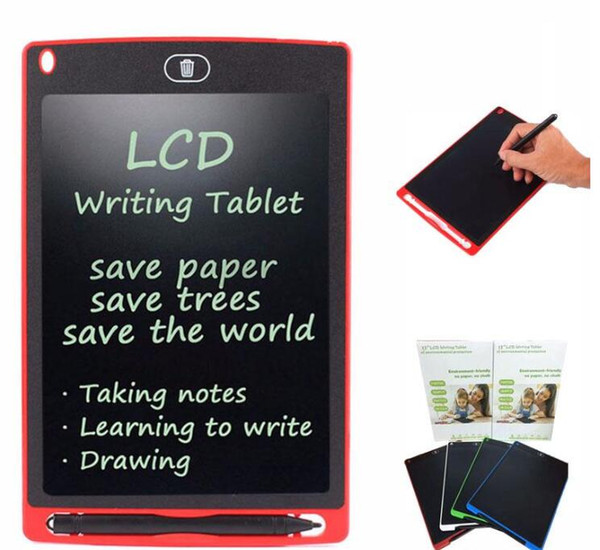 LED 8.5 inch LCD Writing Tablet Drawing Board Blackboard Handwriting Pads Gift for Kids Paperless Notepad Whiteboard Memo With Upgraded Pen