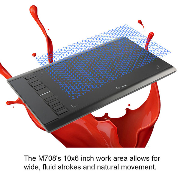 Ugee M708 Digital Tablet Graphics tablet for Drawing With digital drawing tablet digital Pen 2048 Level with glove